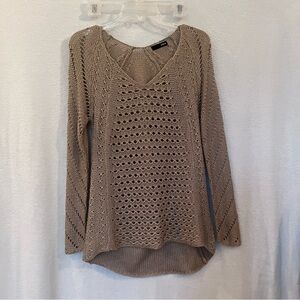 Aqua Beige Knit Top